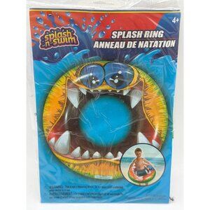 Splash N-Swim Inflatable Monster-Themed Swim Ring 26.5"/30" Diameter Ages 4+ Mul